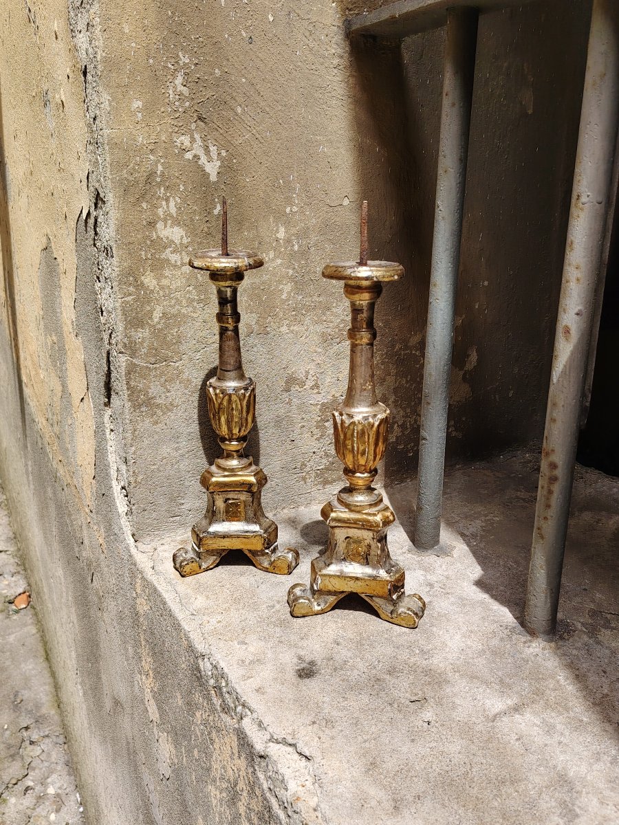 Coppia Candelieri antichi Luigi XVI  Argento E Mecca Originali-photo-8