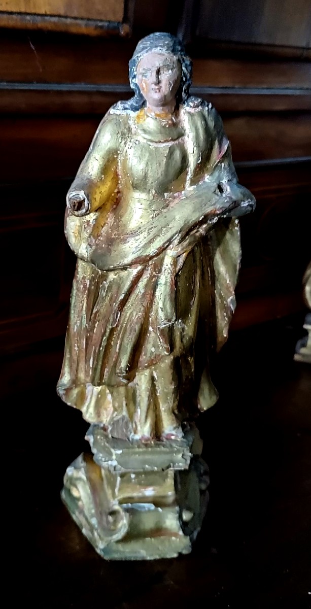 Antica scultura in legno dorato-photo-2