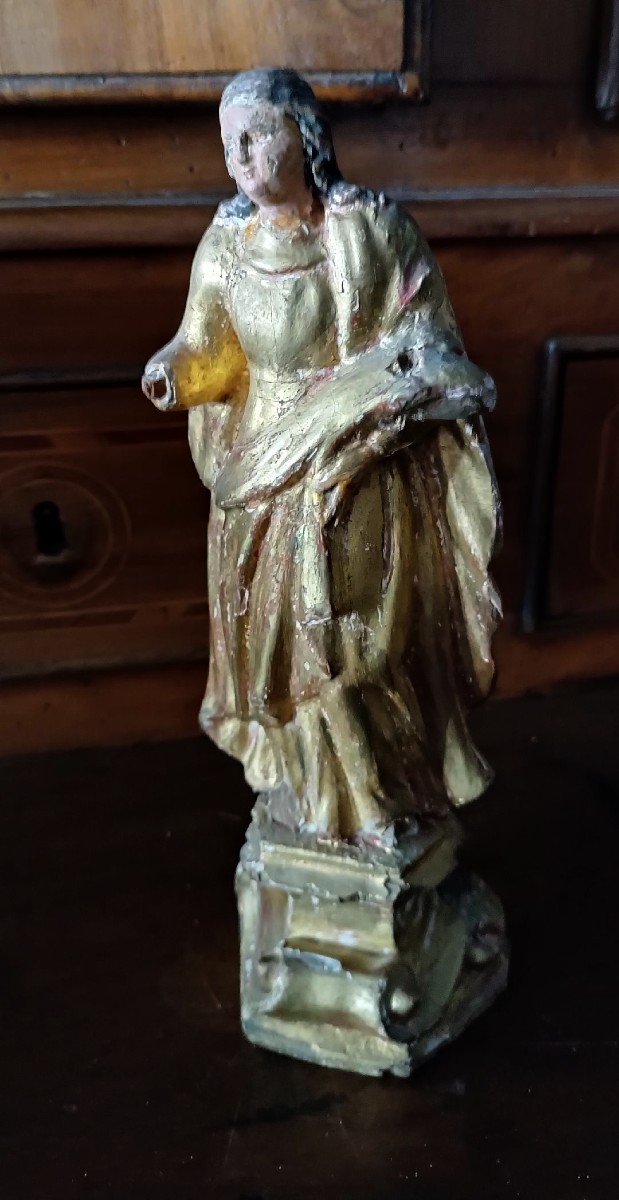 Antica scultura in legno dorato-photo-3
