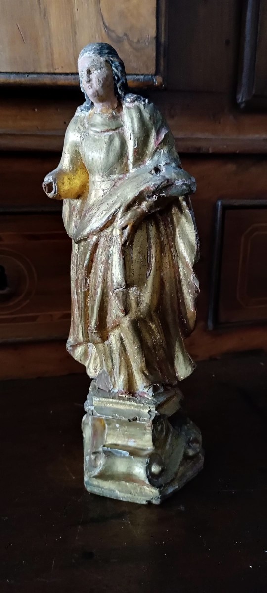 Antica scultura in legno dorato-photo-4