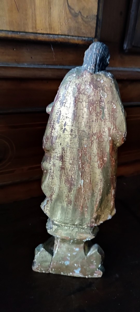 Antica scultura in legno dorato-photo-1