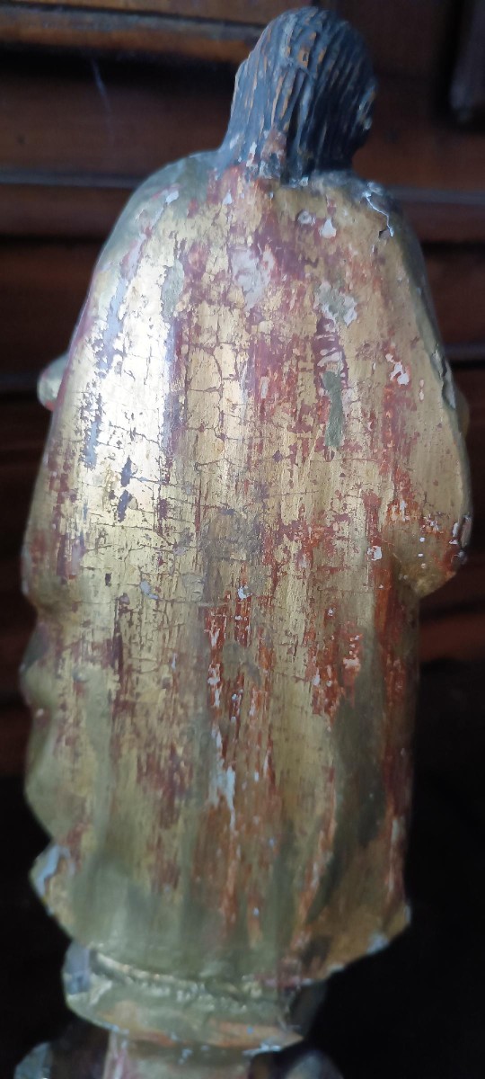Antica scultura in legno dorato-photo-2