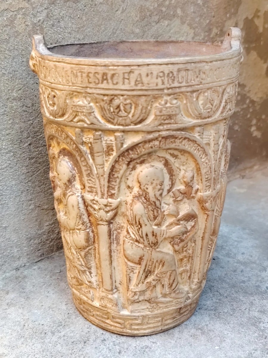 SECCHIELLO LITURGICO IN TERRACOTTA DI SIGNA PRIMI 900-photo-4