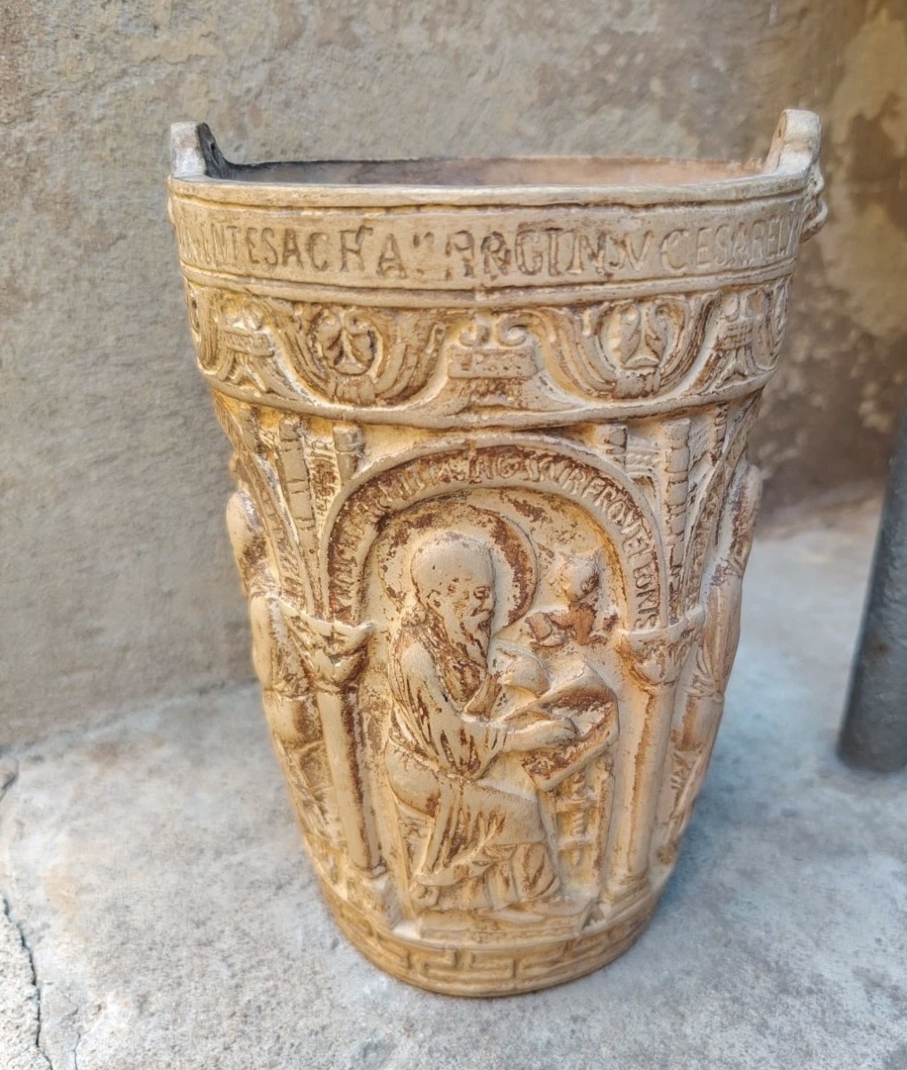 SECCHIELLO LITURGICO IN TERRACOTTA DI SIGNA PRIMI 900-photo-1