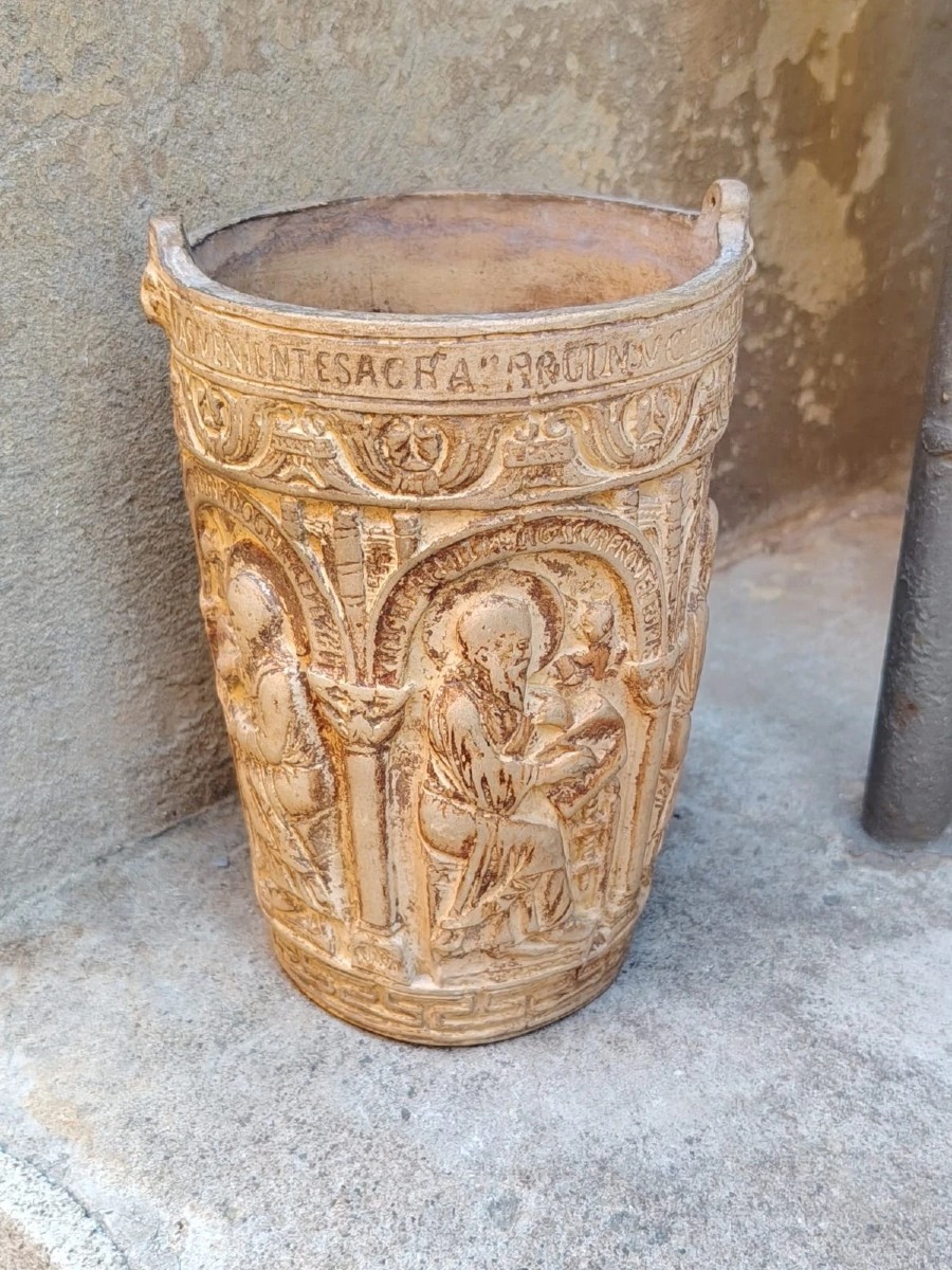 SECCHIELLO LITURGICO IN TERRACOTTA DI SIGNA PRIMI 900-photo-6
