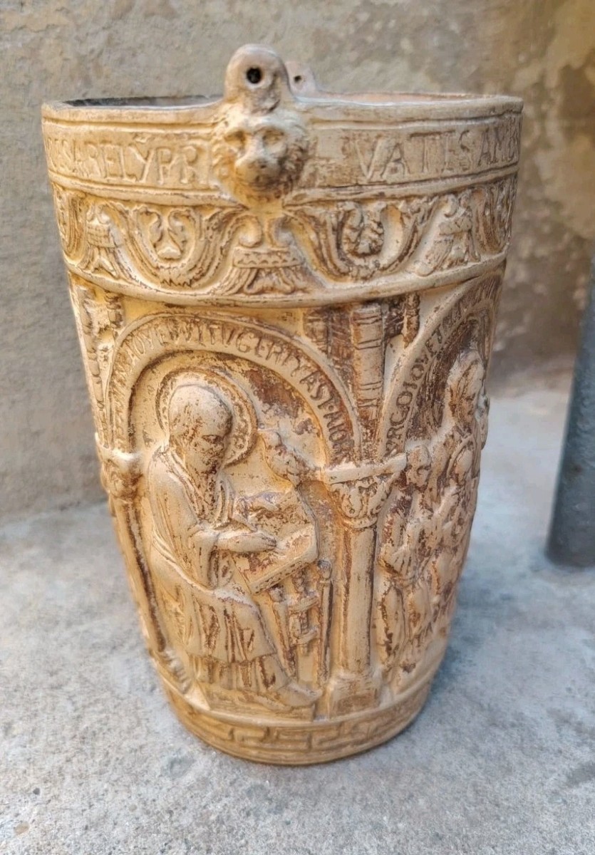 SECCHIELLO LITURGICO IN TERRACOTTA DI SIGNA PRIMI 900
