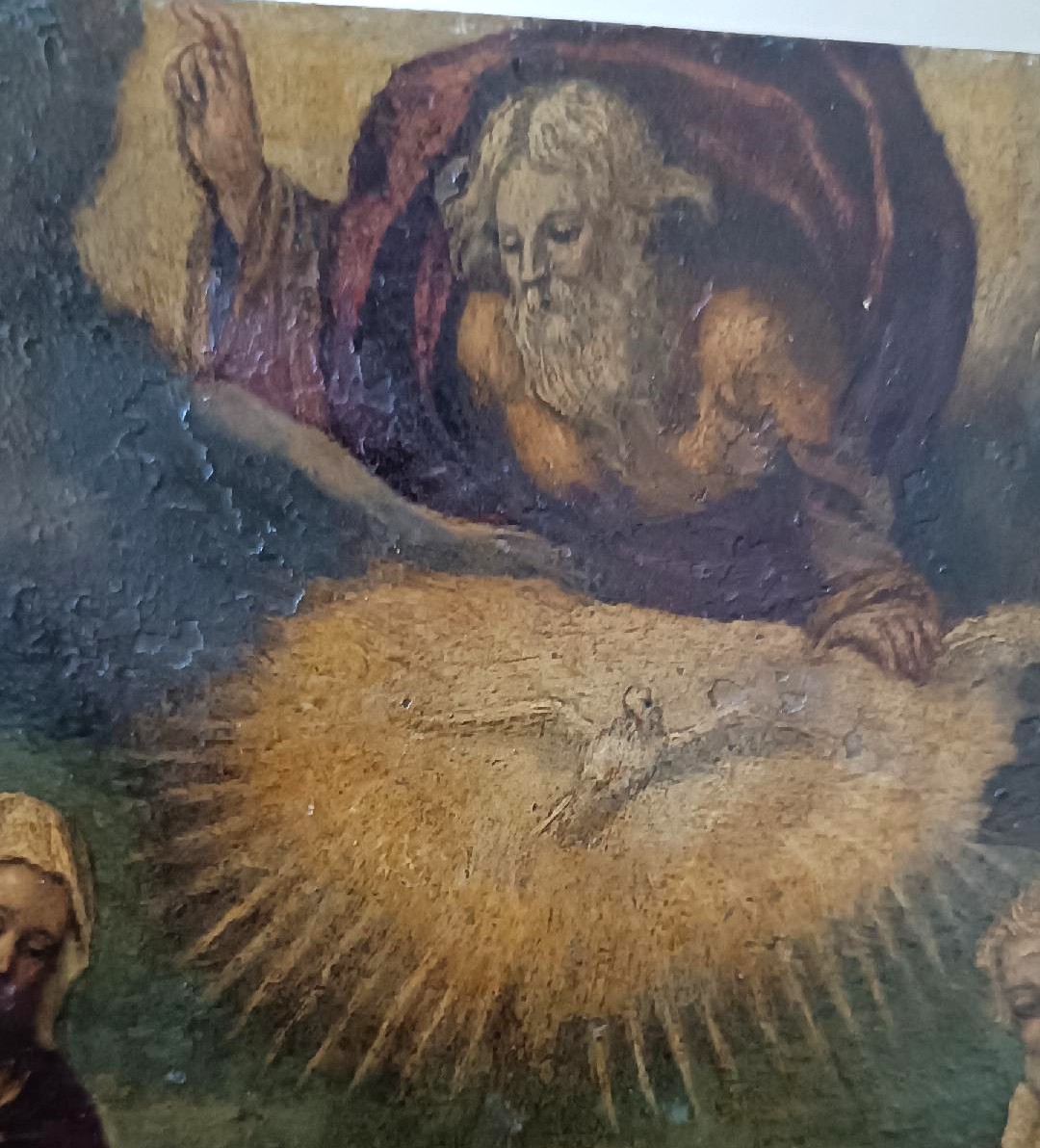 Antico dipinto su rame-Sacra famiglia -XVIII secolo-photo-6