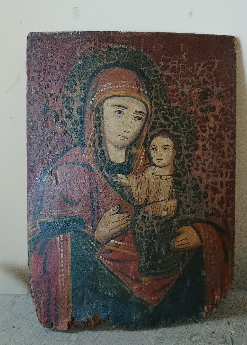 icona antica ortodossa Madonna Odigitria