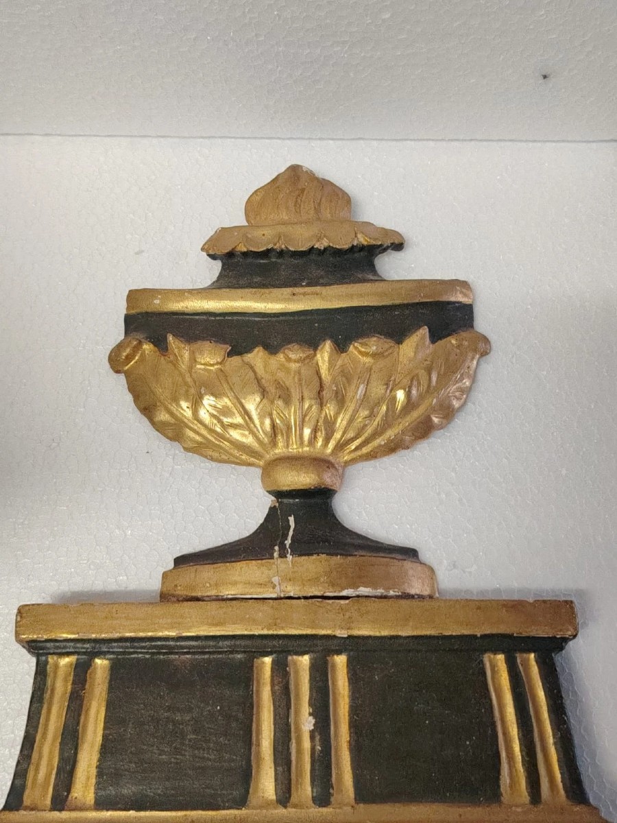 Grande Fregio In Legno Dorato Fine XVIII secolo Neoclassico-photo-3