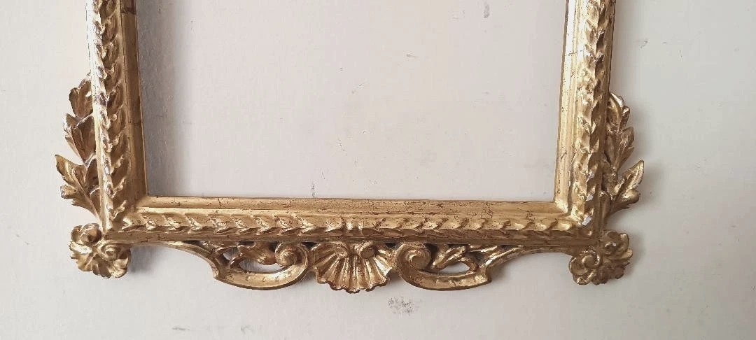 cornice in legno intagliato oro zecchino stile antico-photo-4