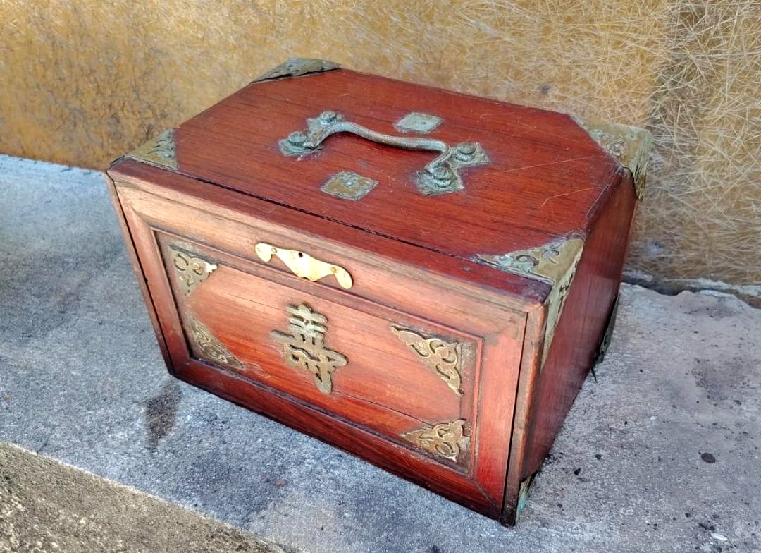 scatola antica set gioco mahjong primi 900