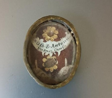 Antica doppia reliquia sant'Antonio Da Padova e santa Caterina de Ricci