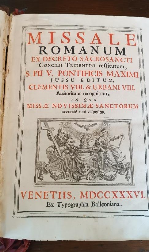 messale antico -Missale romanum ex decreto sacrosancti concilii tridentini 1736