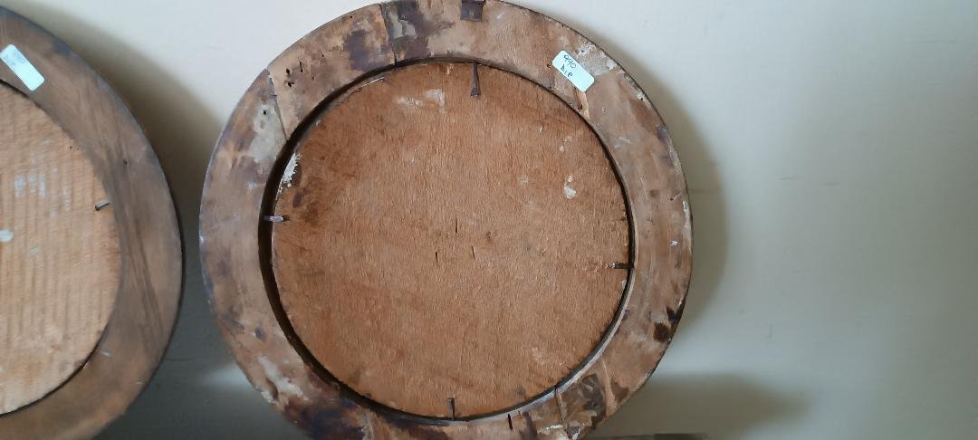 Antica coppia dipinti tecnica ( arte povera ) venezia XVIII secolo-photo-3