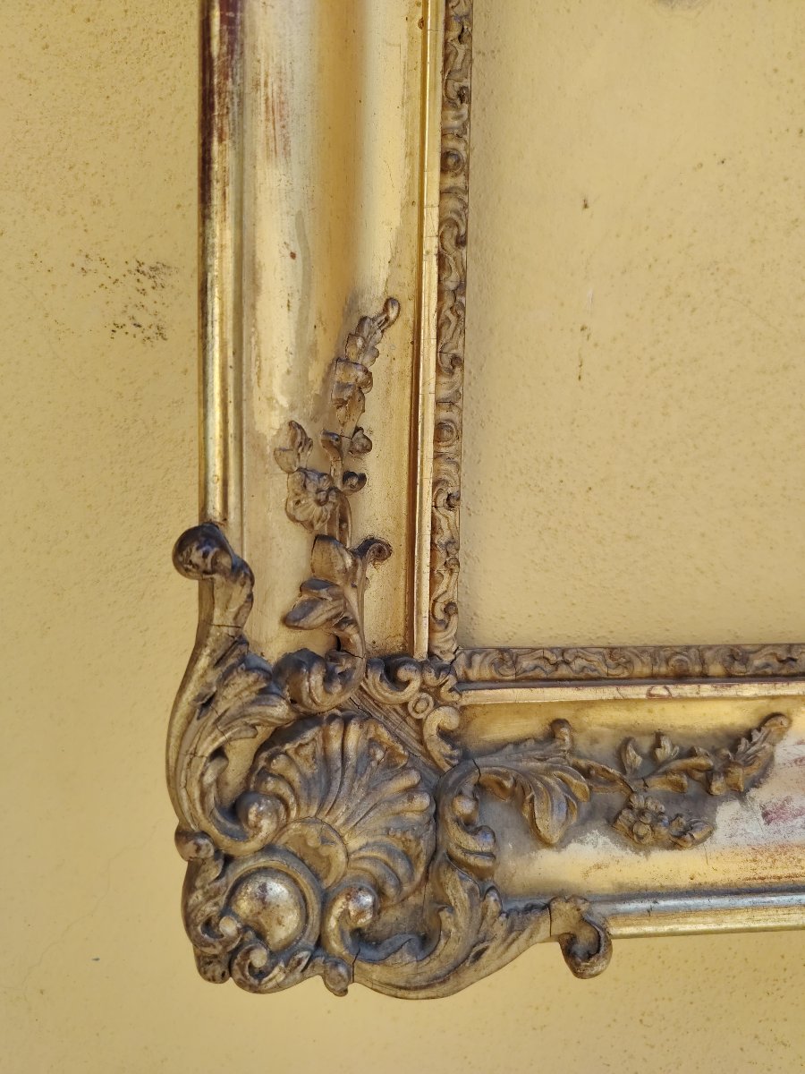 cornice barocca dell'800 , legno  dorato -photo-4