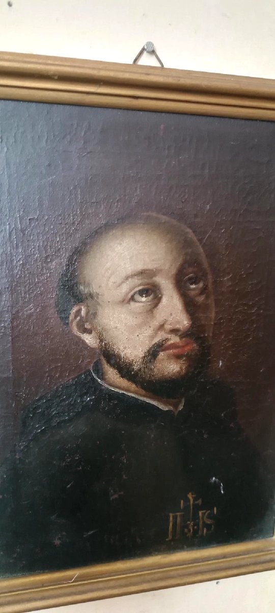 dipinto antico Sant'Ignazio di Loyola XVII \ XVIII secolo-photo-5
