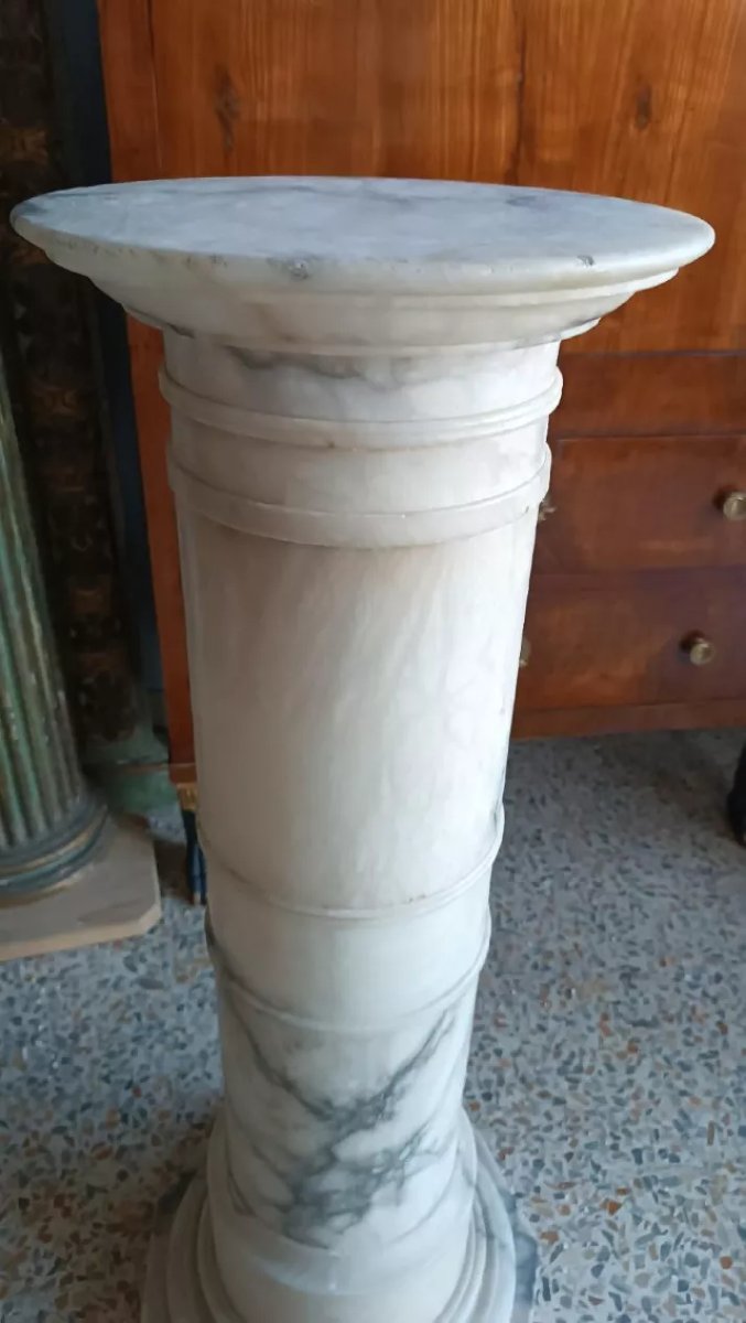 Grande colonna in alabastro fine XIX secolo-photo-3