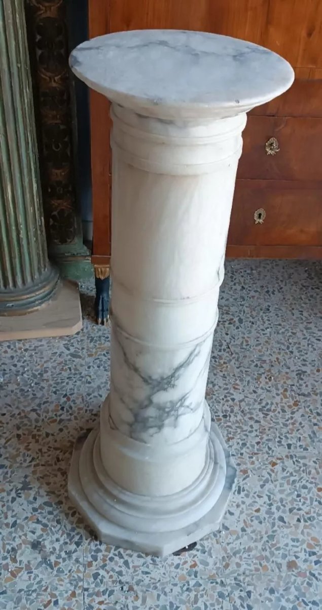 Grande colonna in alabastro fine XIX secolo-photo-5