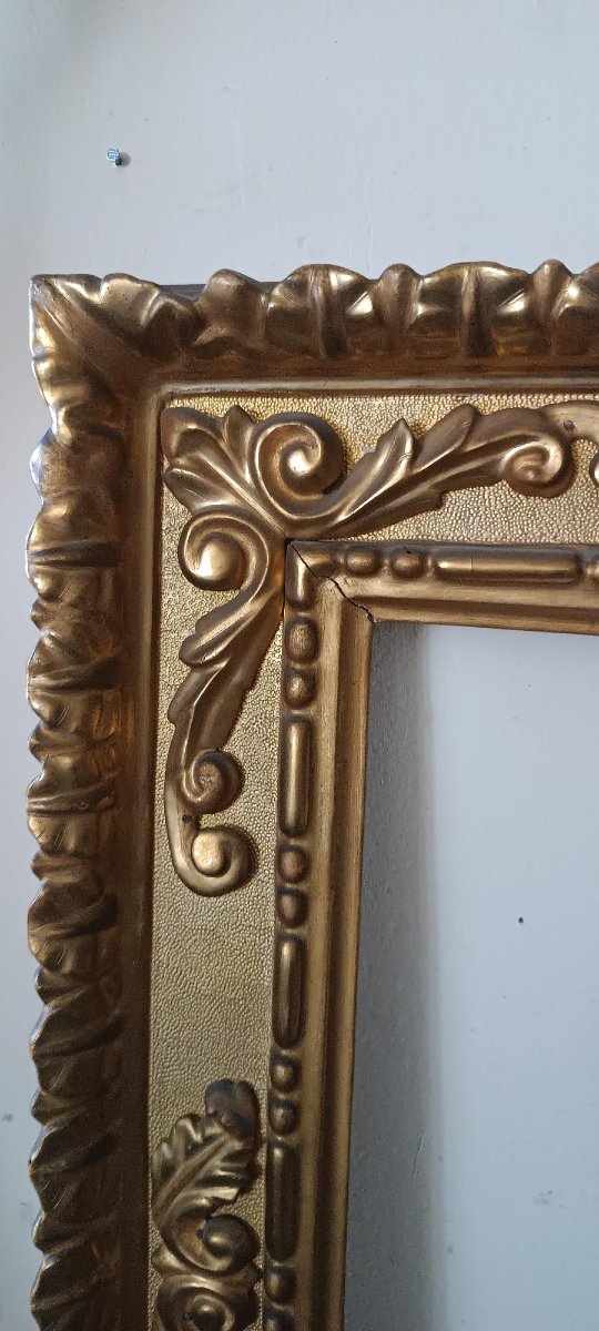 Antica cornice in legno dorato-photo-1