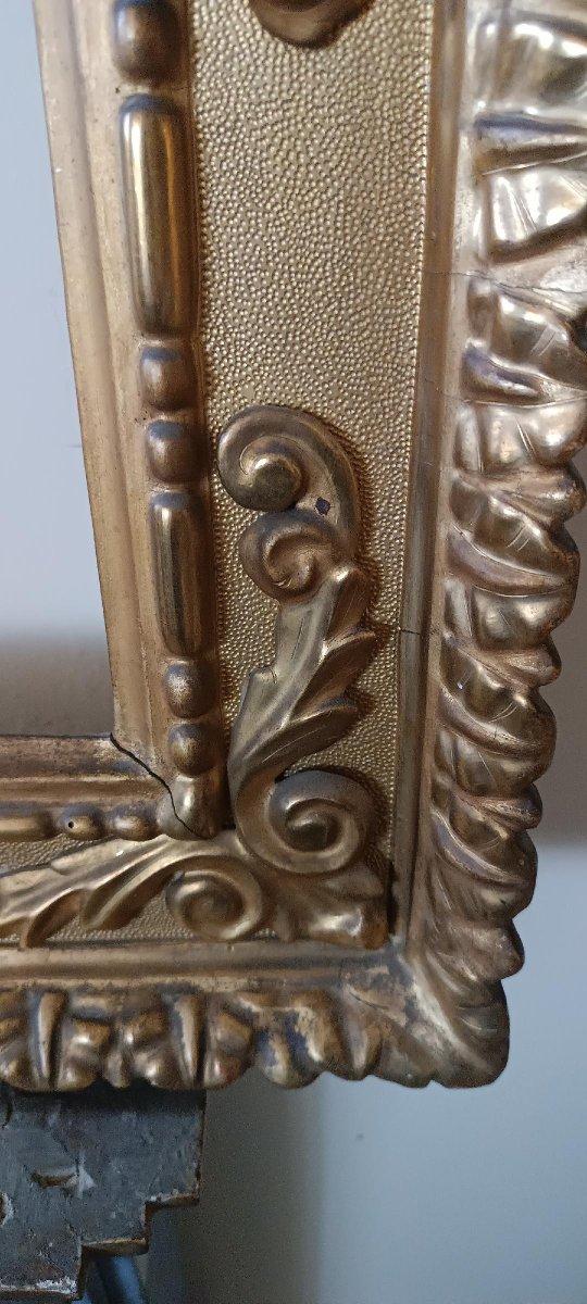 Antica cornice in legno dorato-photo-4