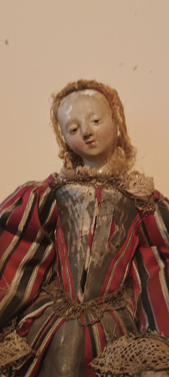 Antica coppia piccoli manichini XVIII secolo Italia-photo-1