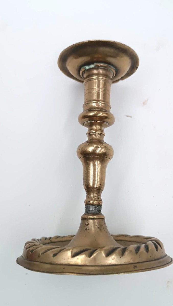 candeliere bronzo antico XVII secolo-photo-3
