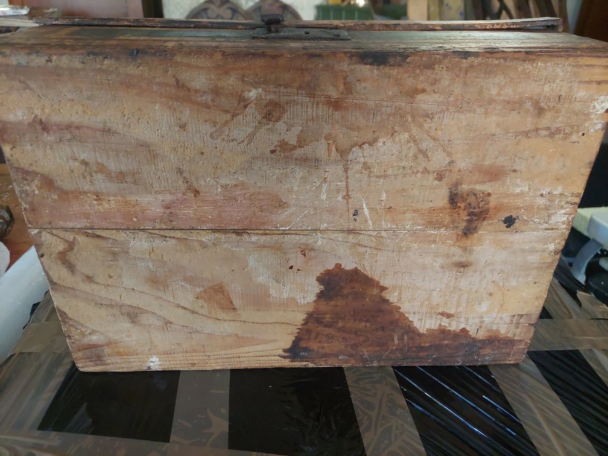 Antico Cofanetto Del XVIII Secolo Legno Laccato Toscana-photo-7