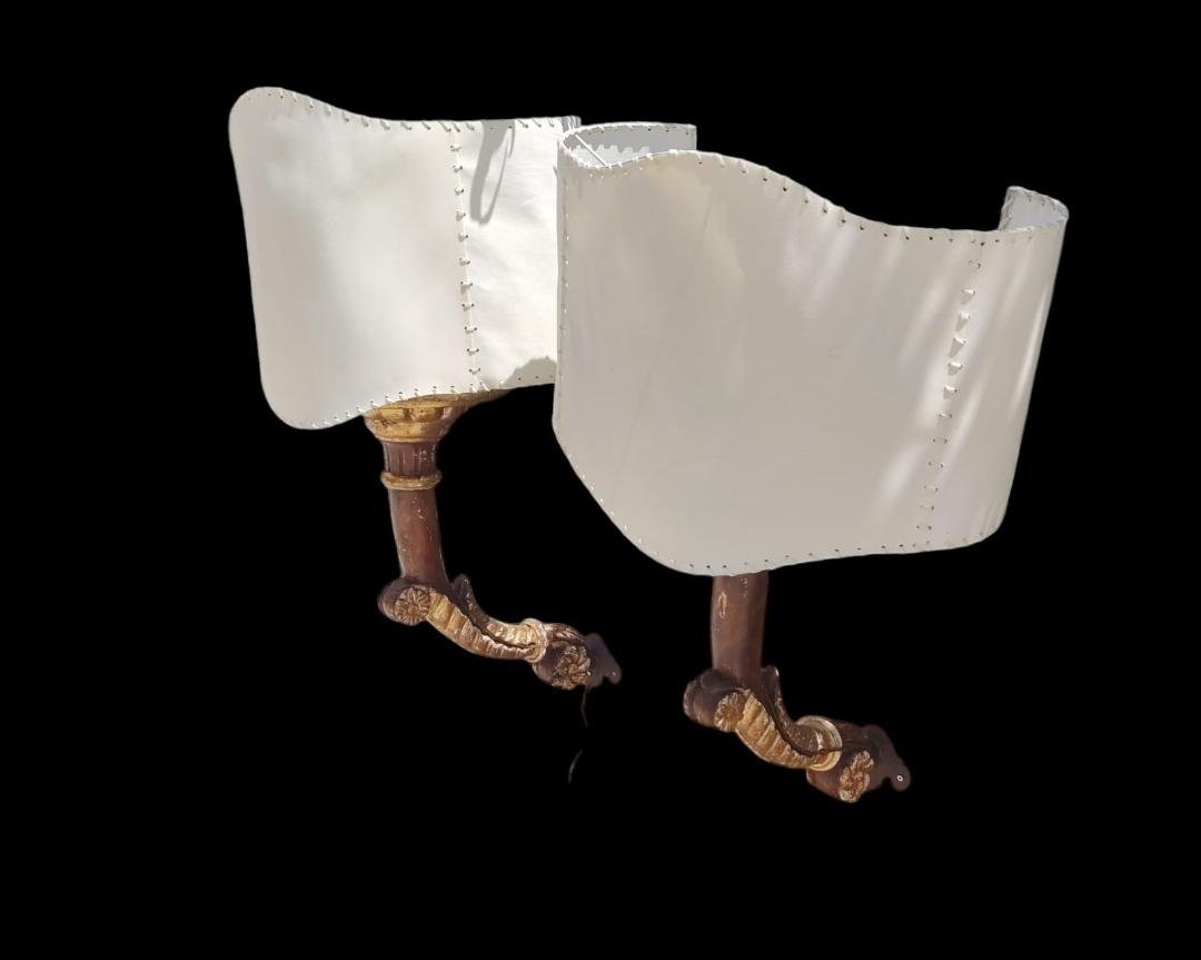  coppia di applique italiane impero del XIX secolo-photo-4