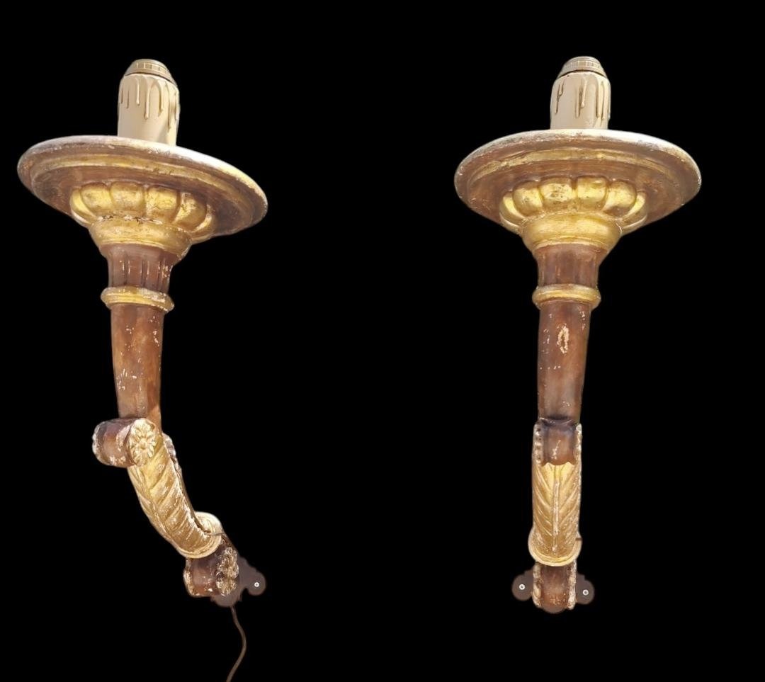  coppia di applique italiane impero del XIX secolo-photo-1