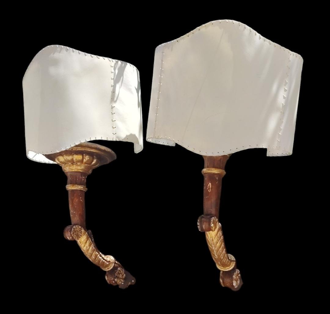  coppia di applique italiane impero del XIX secolo-photo-2