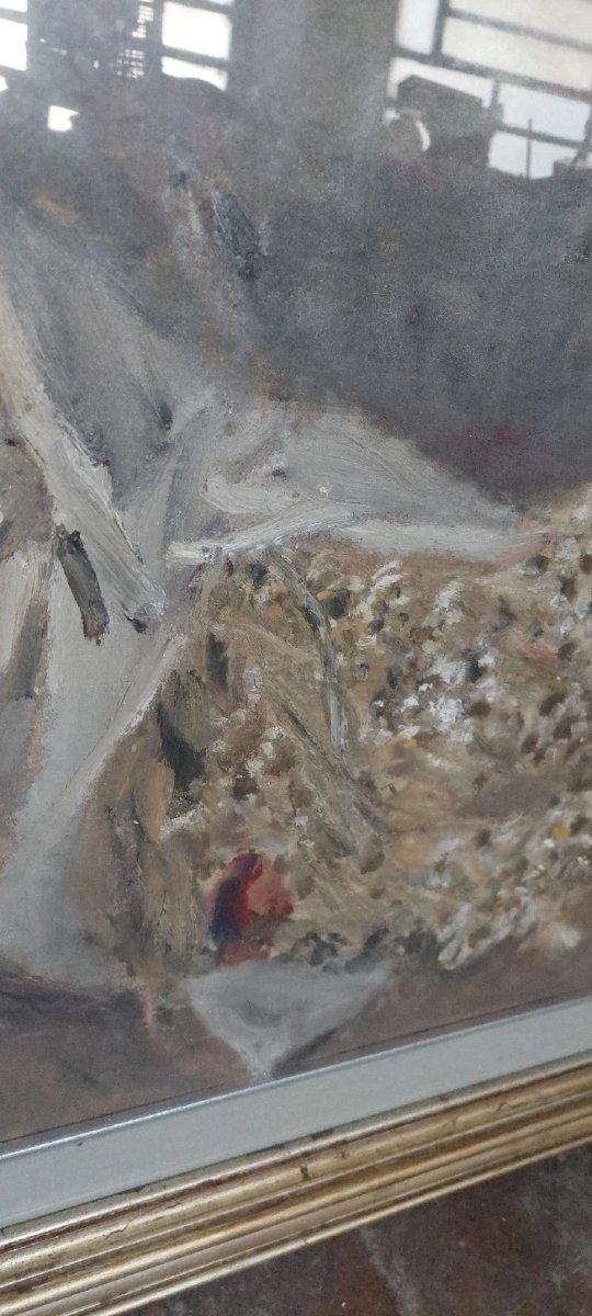 Giuseppe MANFREDI ( 1934 - 1987) DIPINTO OLIO NATURA MORTA FIORI 70 X 50-photo-1