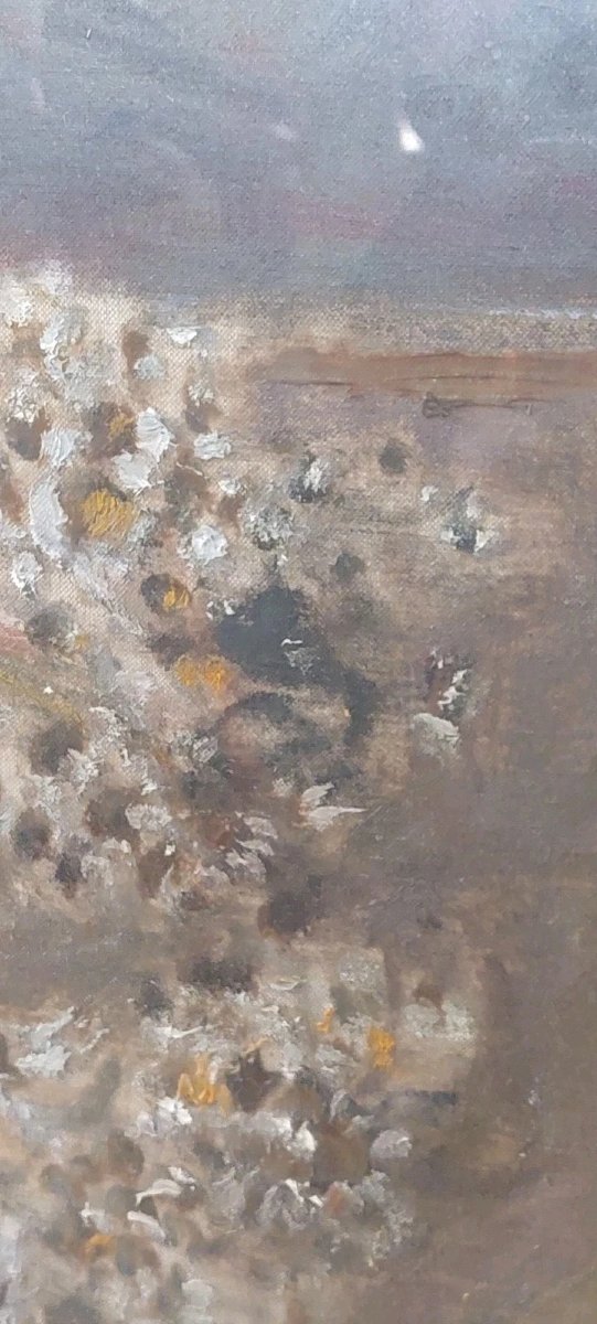 Giuseppe MANFREDI ( 1934 - 1987) DIPINTO OLIO NATURA MORTA FIORI 70 X 50-photo-4