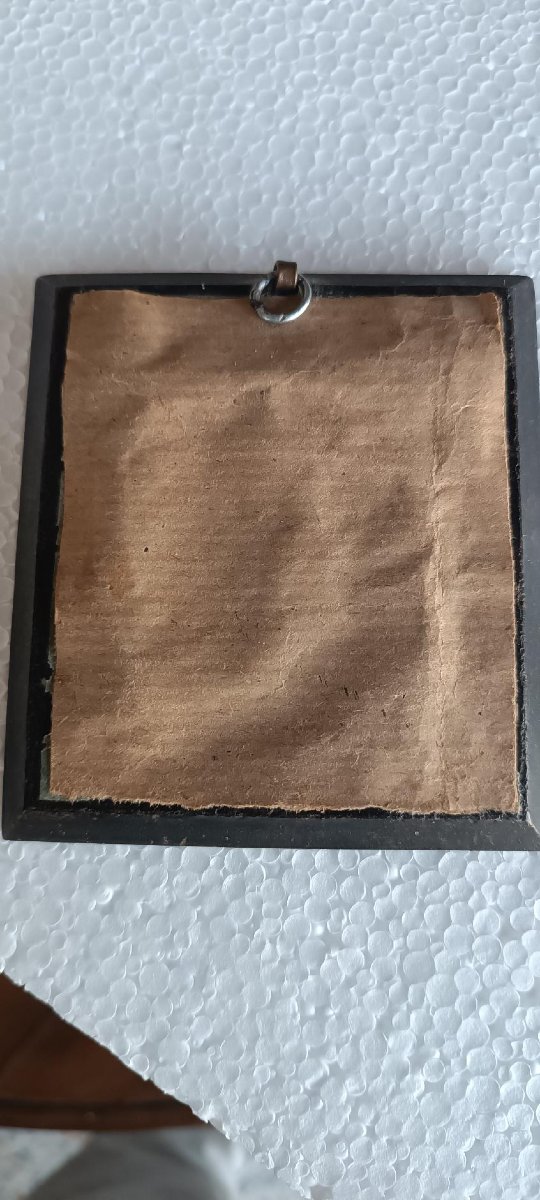 Miniatura su porcellana dipinta ,Madonna di san Sisto xix secolo-photo-3