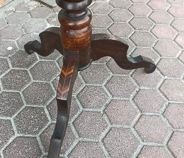 tavolino antico intarsiato , dama ,  scacchi italia XIX secolo-photo-4