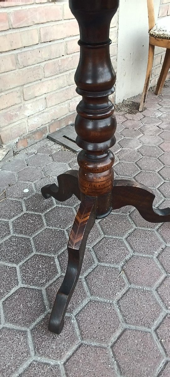 tavolino antico intarsiato , dama ,  scacchi italia XIX secolo-photo-5
