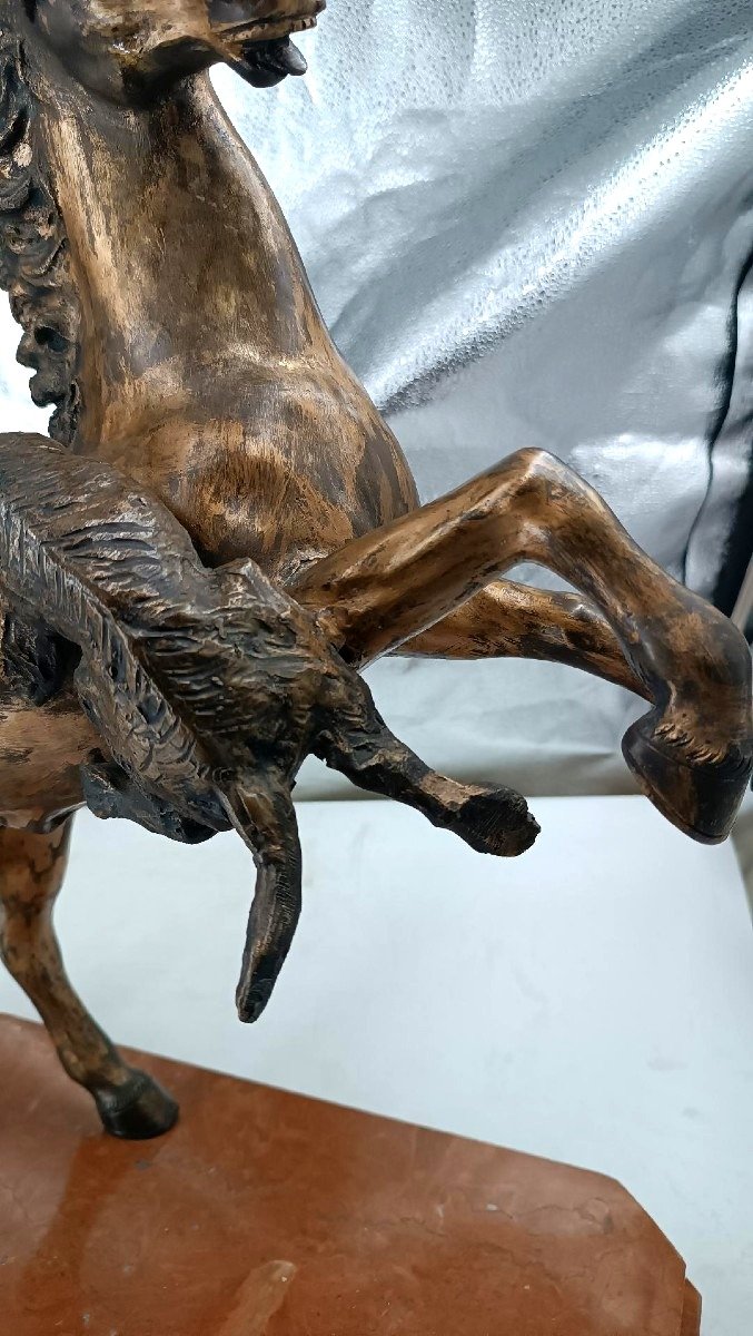 Grande scultura bronzo raffigurante indiano a cavallo -Tommaso Campajola (1890 - 1968)-photo-8