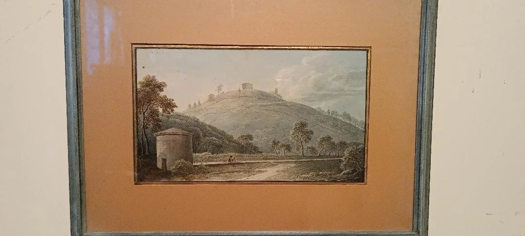 Antico acquerello su carta primi 800 - paesaggio-photo-4