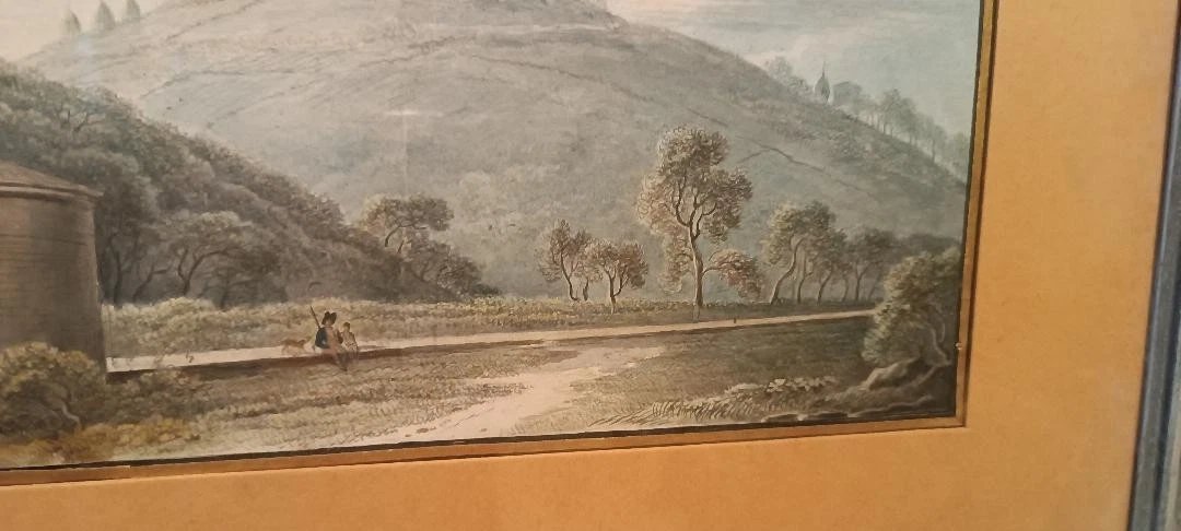 Antico acquerello su carta primi 800 - paesaggio-photo-6