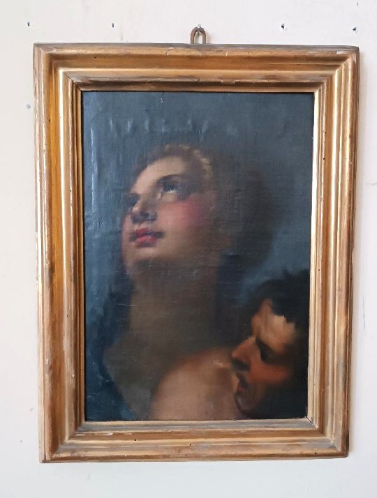 Antico dipinto olio su tela scuola italiana XVII secolo-photo-2