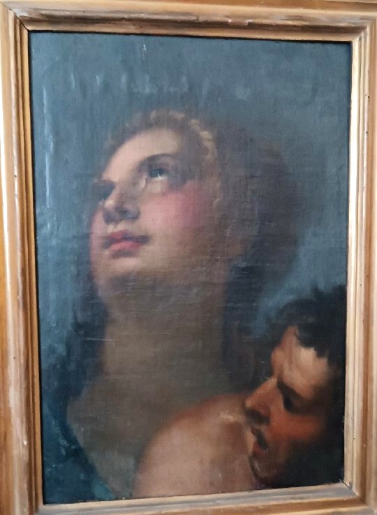 Antico dipinto olio su tela scuola italiana XVII secolo-photo-1