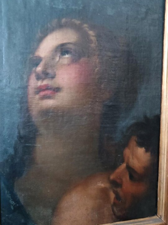 Antico dipinto olio su tela scuola italiana XVII secolo-photo-2