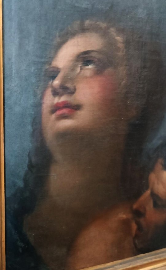 Antico dipinto olio su tela scuola italiana XVII secolo-photo-3
