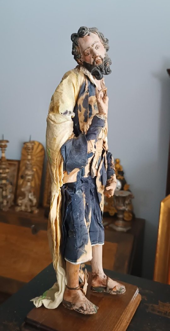 Scultura Napoli XVIII\XIX secolo - Presepe -San Giuseppe-photo-3
