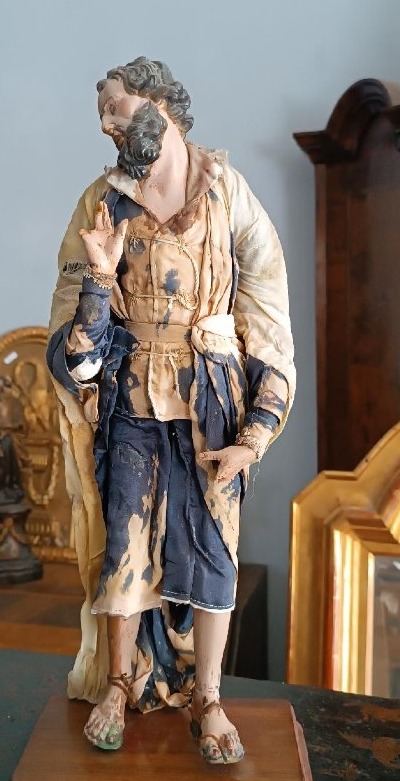 Scultura Napoli XVIII\XIX secolo - Presepe -San Giuseppe-photo-4