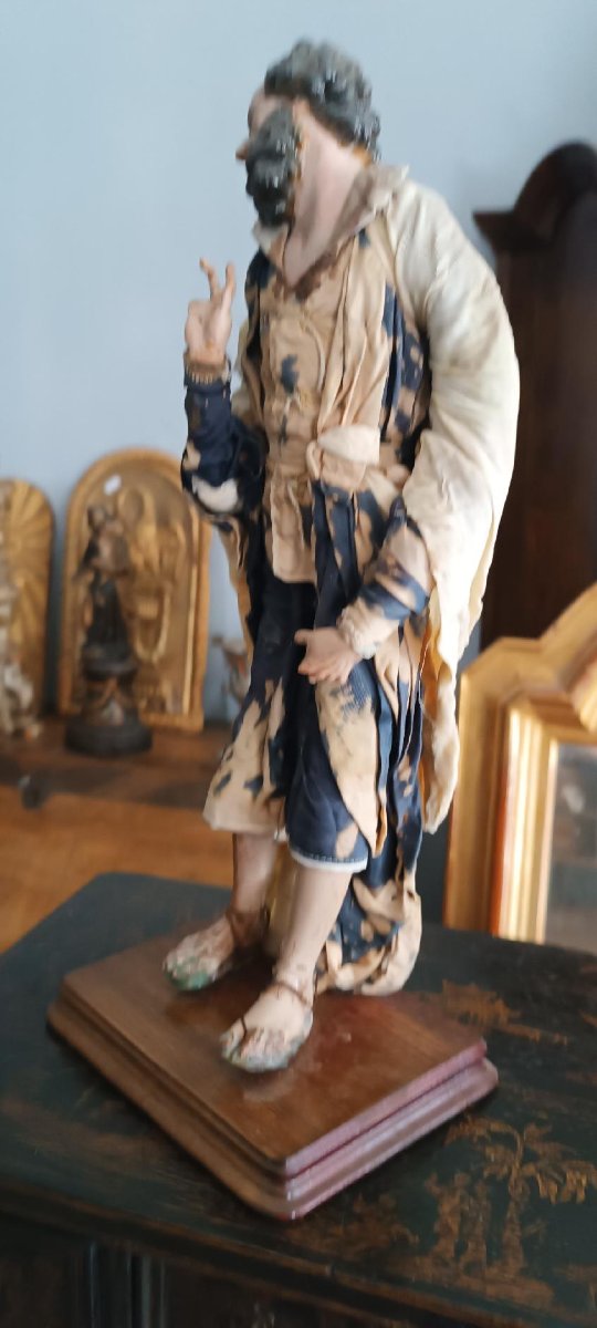 Scultura Napoli XVIII\XIX secolo - Presepe -San Giuseppe-photo-1