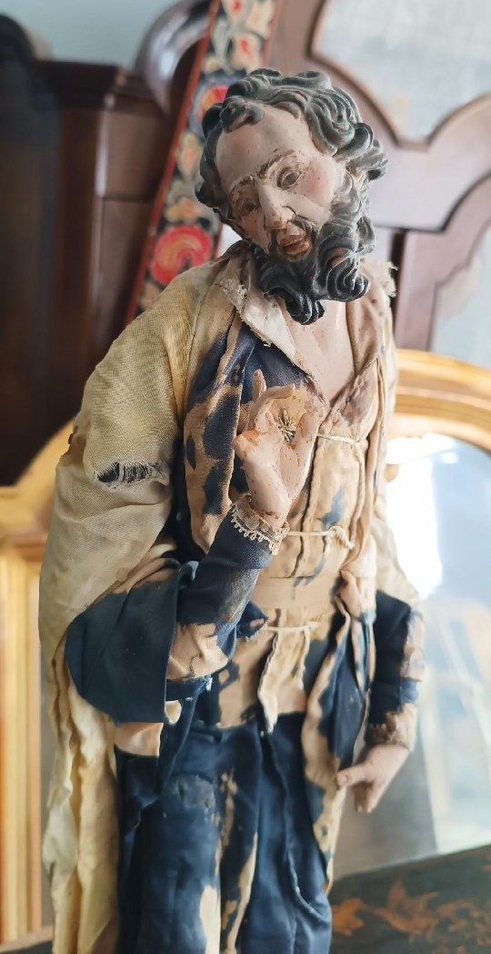 Scultura Napoli XVIII\XIX secolo - Presepe -San Giuseppe-photo-2
