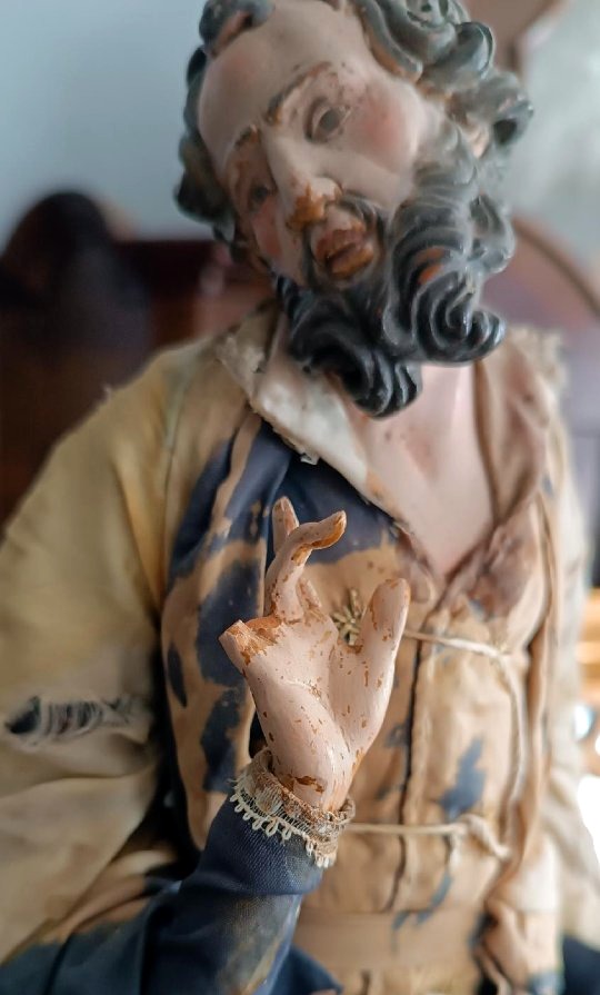 Scultura Napoli XVIII\XIX secolo - Presepe -San Giuseppe-photo-4