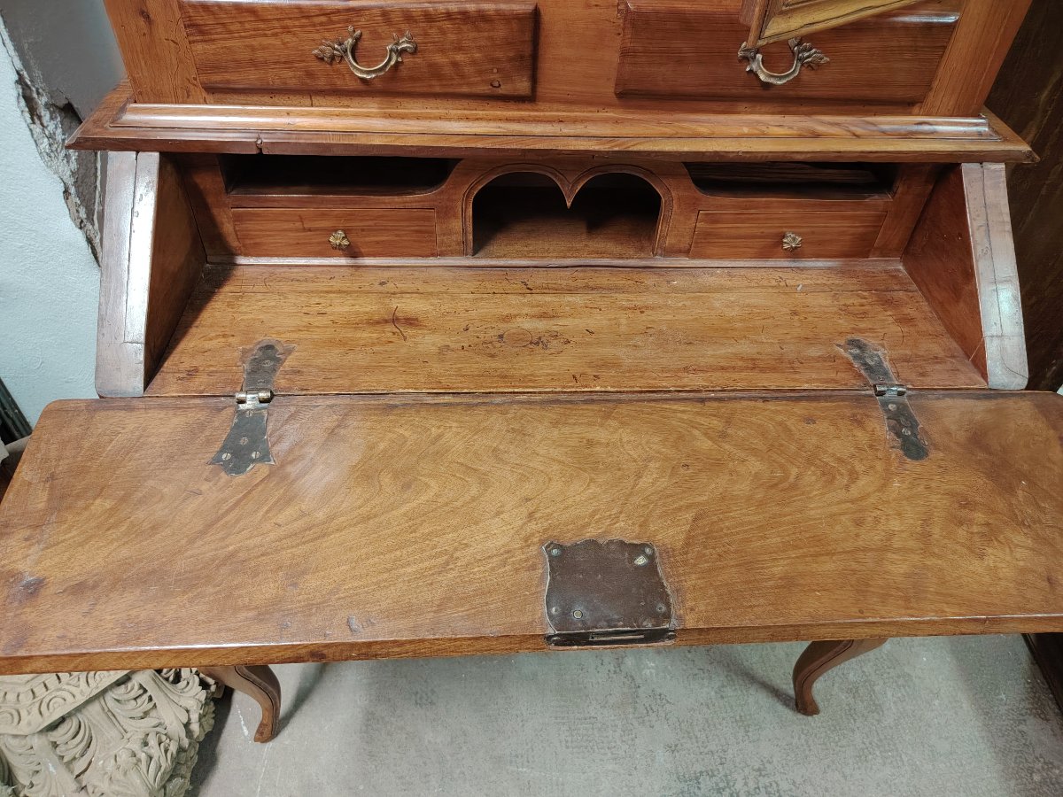 trumeau mosso in legno massello intarsiato  stile Luigi XV dei primi del Novecento Elegante li-photo-6