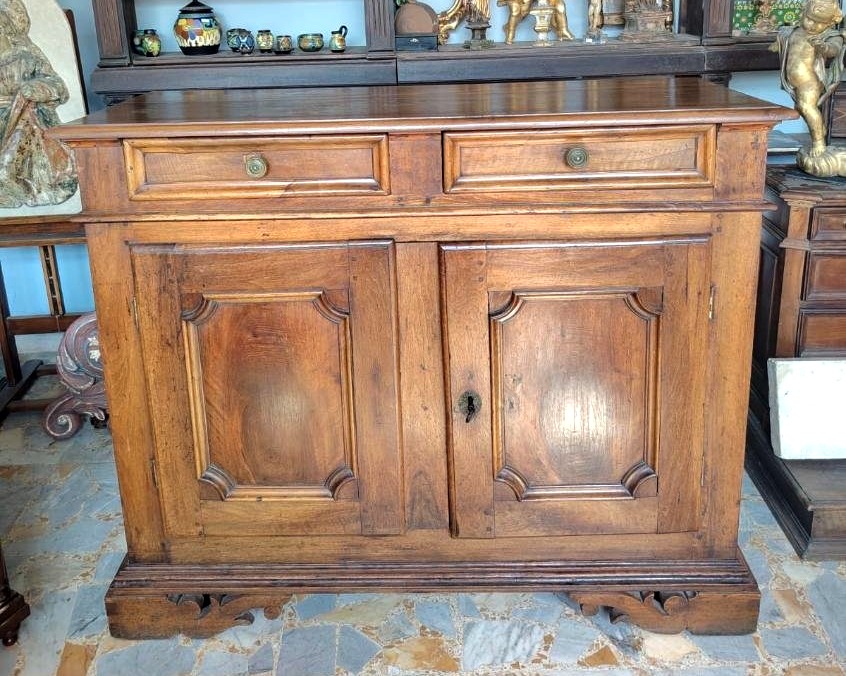 Credenza a due porte in noce piemonte XVIII secolo-photo-2