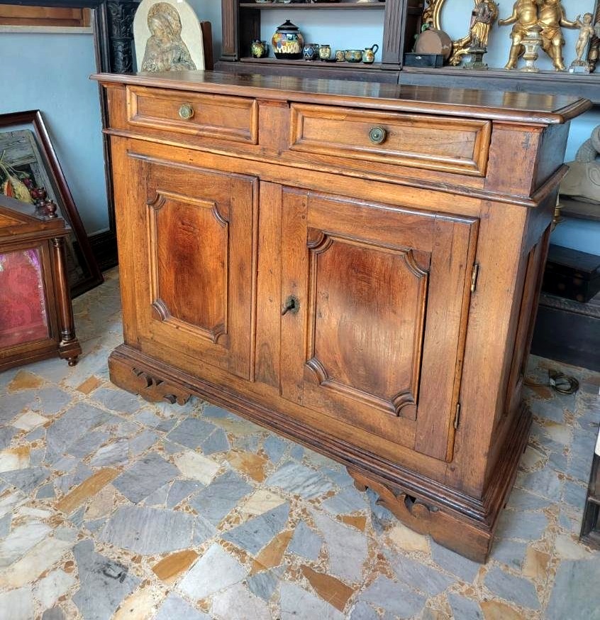 Credenza a due porte in noce piemonte XVIII secolo-photo-3
